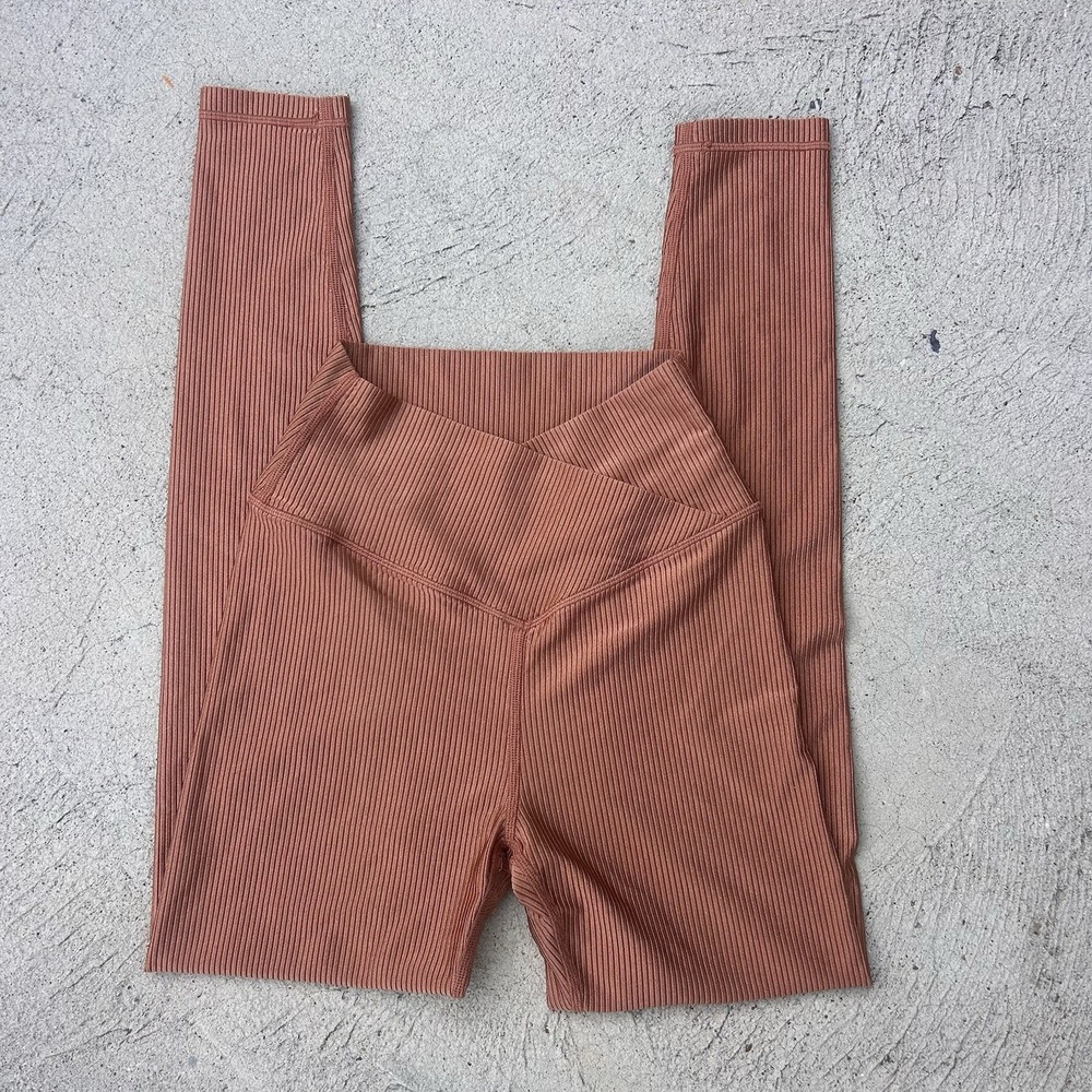 OFFLINE by Aerie OG Original Ribbed Leggings‎ -  Small- Burnt Sienna 7/8